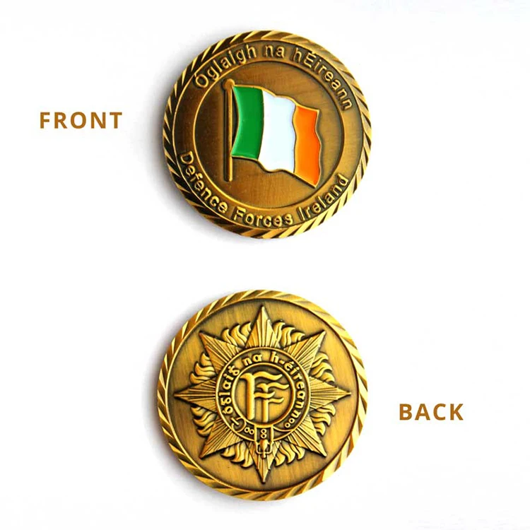 Custom metal Irish challenge coin