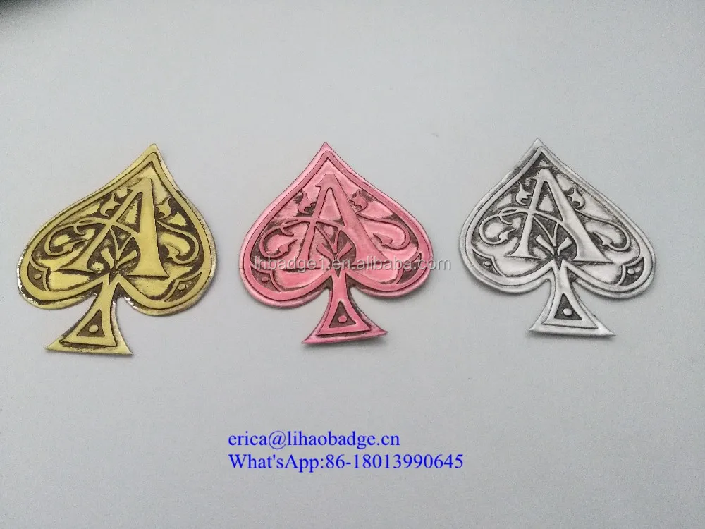 Personalize ace of spades champagne label for wine bottle, metal bottle label