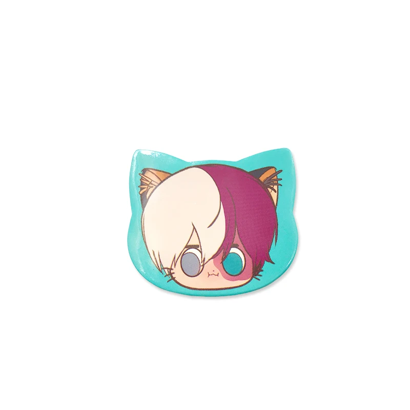 High Quality Tinplate Badge manufacture Anime Cat Badge for school uniform