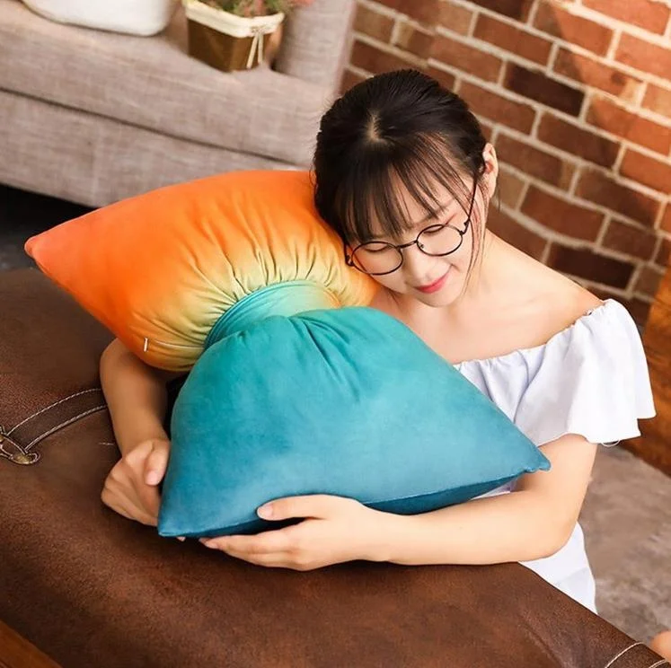 
Colorful Soft Cushion Gradient Bow Tie Cushion Car Seat Decorative Throw Pillow Back Pillow 