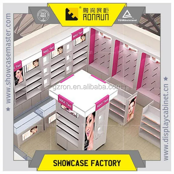 Luxury and famous cosmetic shop interior design for italian cosmetic brands