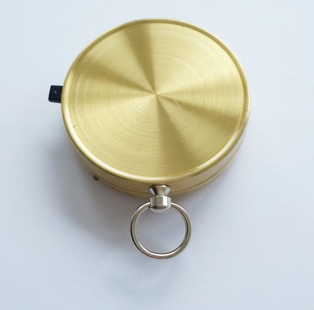 
promotional antique custom gold compass brass compass keychain for hiking 