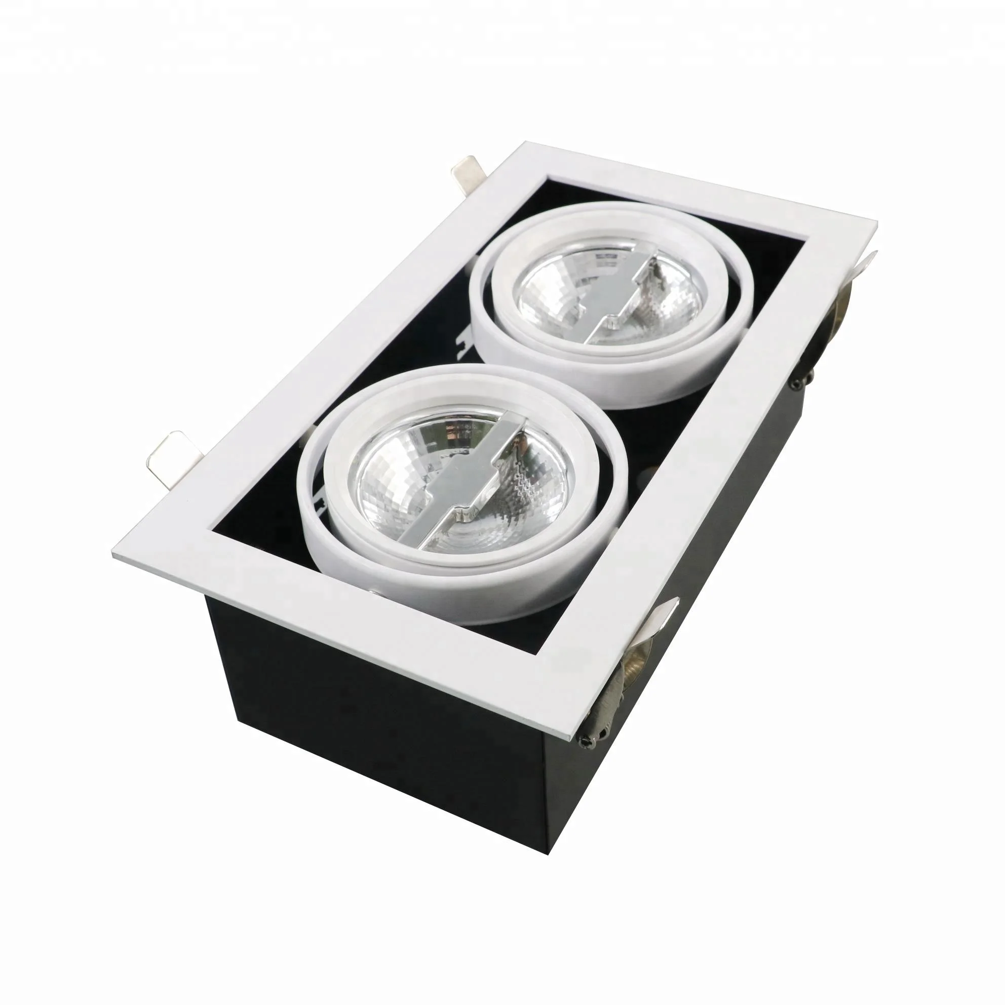 Well Designed square dimmable AR70 Double Head Led Anti-glare 12W dim to warm Recessed gu10 Led Downlights