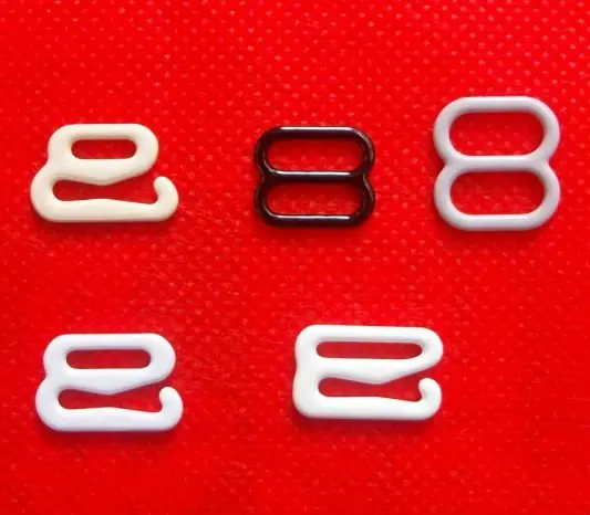 Nylon coated metal bra ring,slider and hook