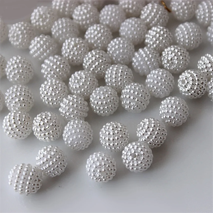 High Quality Round beads ABS pearls mounted removable type for clothing package shoe Crafts DIY