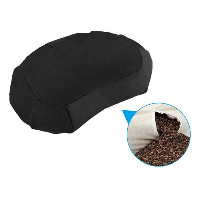 Organic Bench Yoga Floor Cushion Adjustable Buckwheat Hulls Bolster Zafu Cushion Buckwheat Zen Pillow Meditation Yoga
