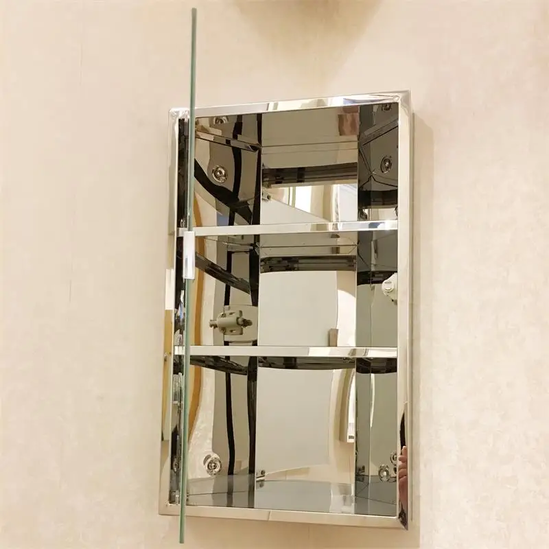 Factory supply stainless steel Corner Cabinet 12 X 20 in mirrored corner storage cabinet saving space for bathroom living room