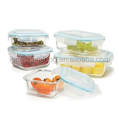 Professional glass vacuum food storage 3 compartment lunch box container boxes made in China