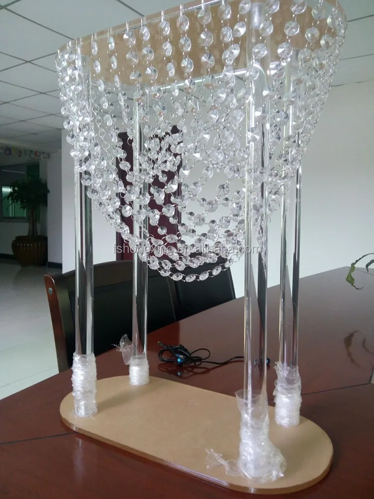 Tall Wavy Chandelier Centerpieces& Flower Stand for Wedding Acrylic Table Decoration Centerpiece