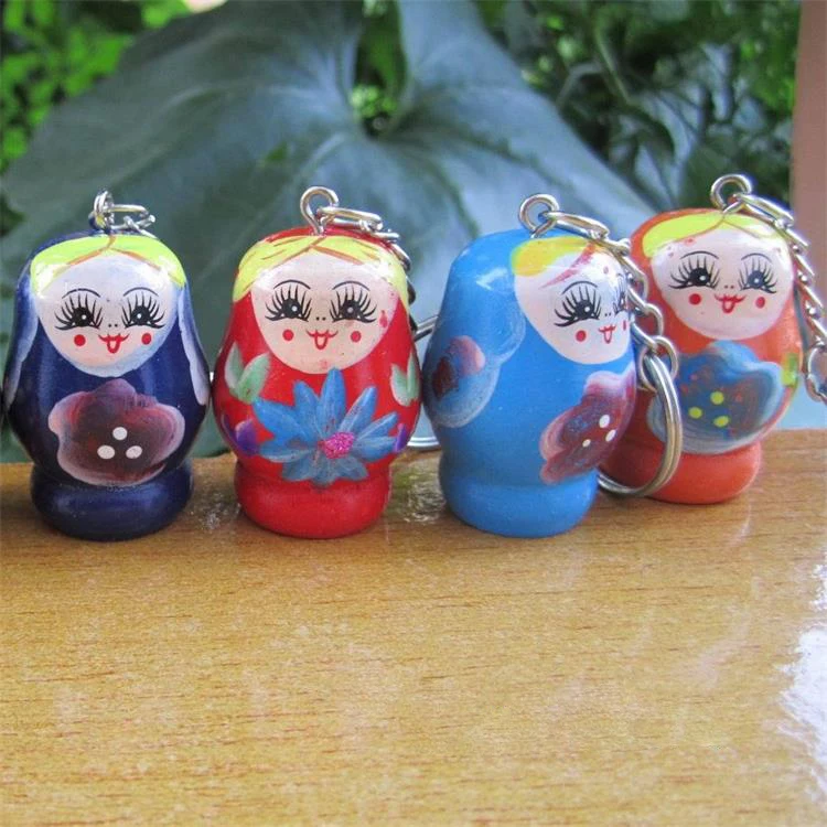 Cute Wooden Russian Doll Key chain