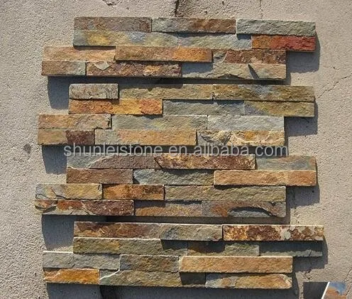 
 Натуральный шпон, Многослойный материал для наружной стены, камень  