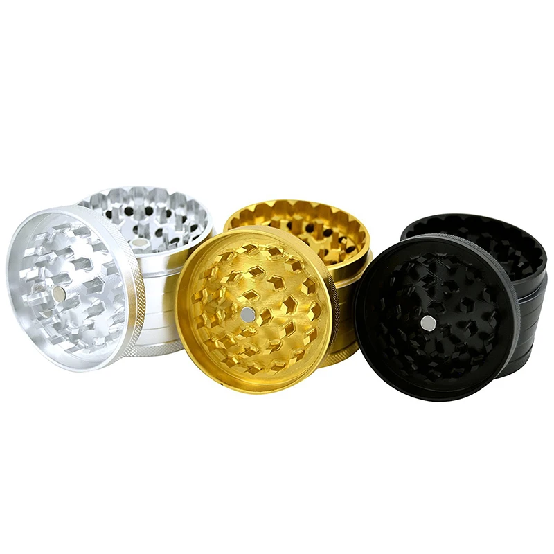 Custom Logo Tobacco Herb Dry Spice Zinc Alloy Aluminum Herb Grinder