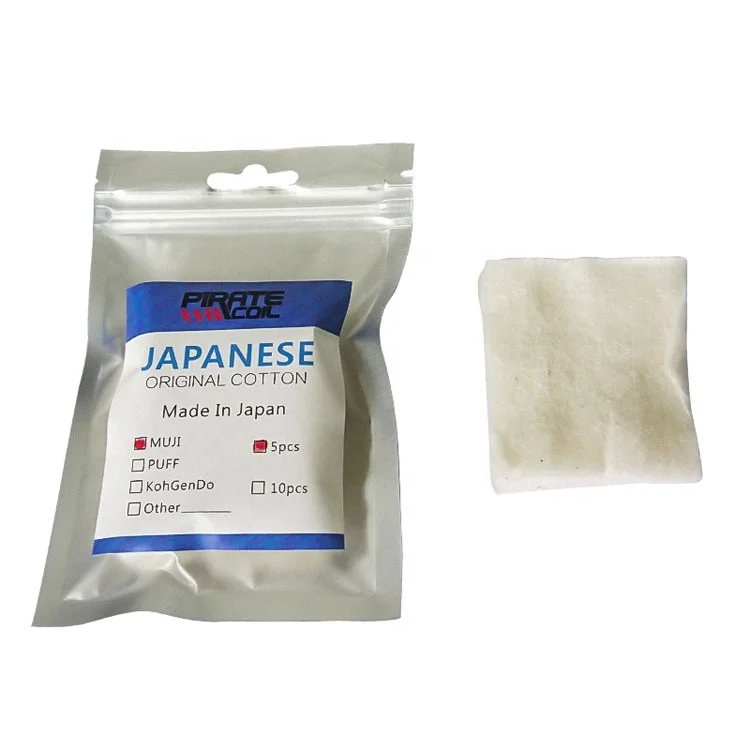 
Muj organic vape cotton for electronic cigarette wholesale vape cotton pad 