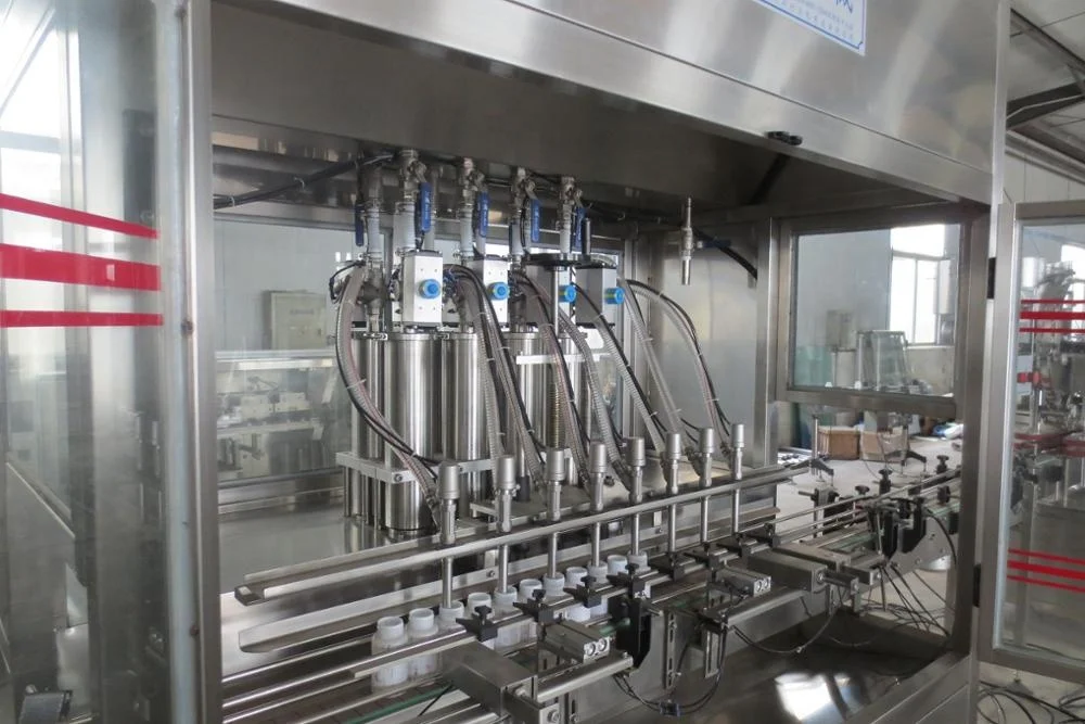 China end manufacturer full automatic machine plastic bottle linear palm oil filling production line