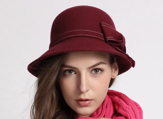 мода девушки шерсть чувствовал cloche шляпу картины на продажу