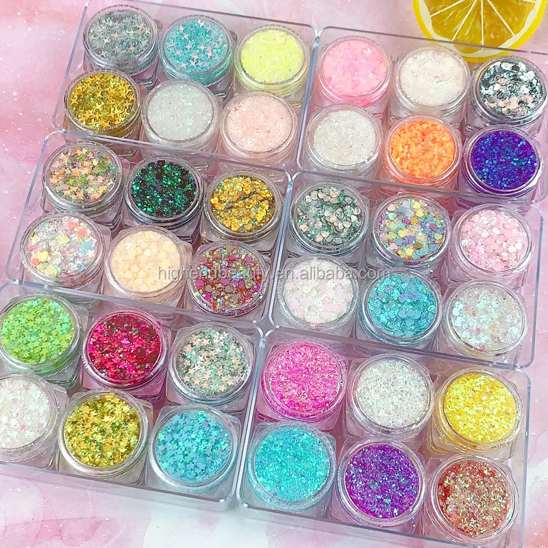Cosmetic 6 Colors Fairy Colorful Glitter Gel Diamond Cream Eyeshadow gel set  for Face Body