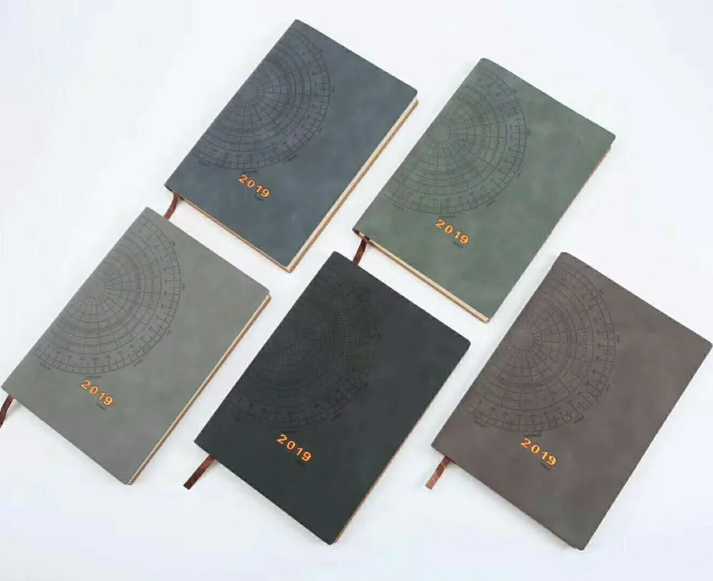 Factory price a5  suede journal notebook with debossed logo