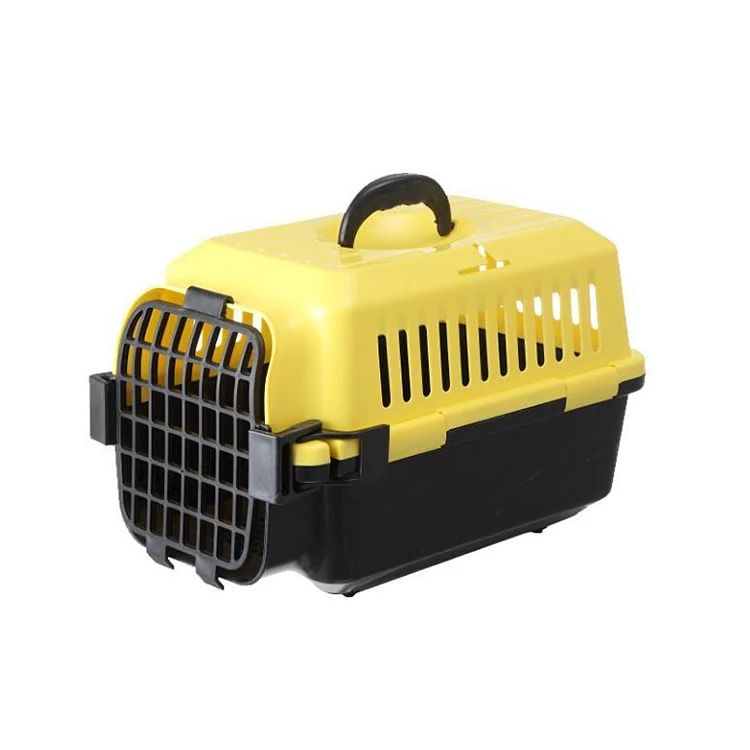 Plastic pet transport cage and travel cage