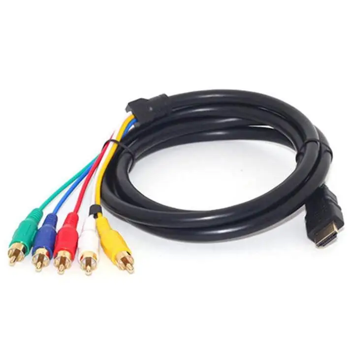 HD Male to 5-RCA RGB Audio Video AV Component Adapter Converter Cable