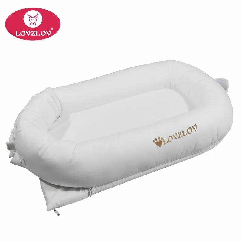 
2019 amazon hot selling baby lounger nest with 100% cotton cover 