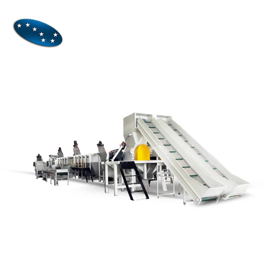 LLDPE LDPE PE PP plastic film recycling /washing machine line plant with price