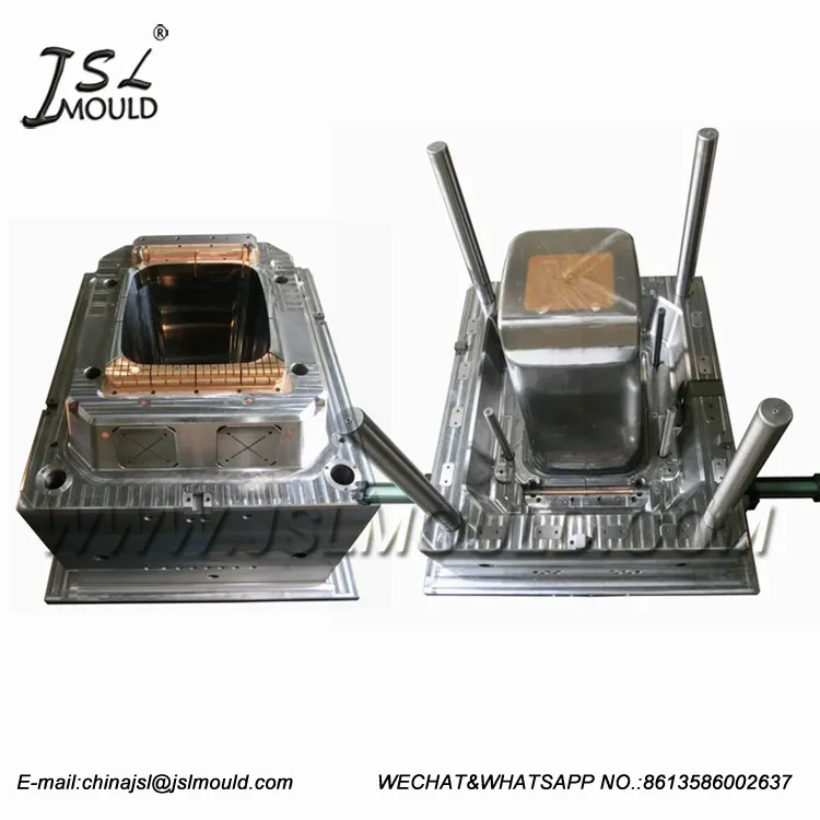 Quality Taizhou Injection Plastic Swing Lid Outdoor Clasified Dustbin 120L 50L Trash Can Waste Bin Dustbin  Mould