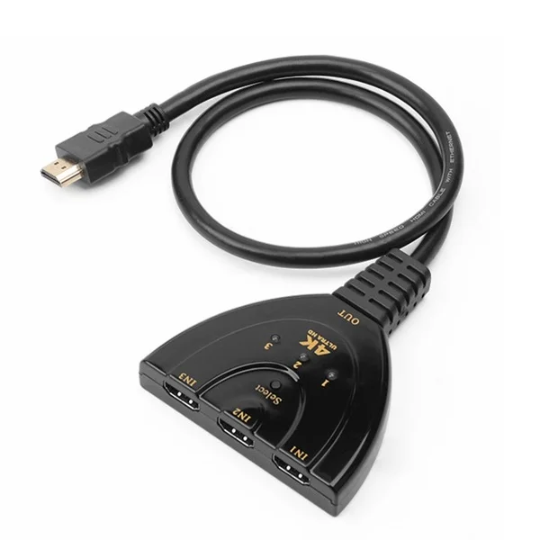 
Splitter 3 Port HD MI Switch Switcher 3 in 1 Out 4K Converter Adapter Cable for XBOX 360 PS3 PS4 LCD HDTV 