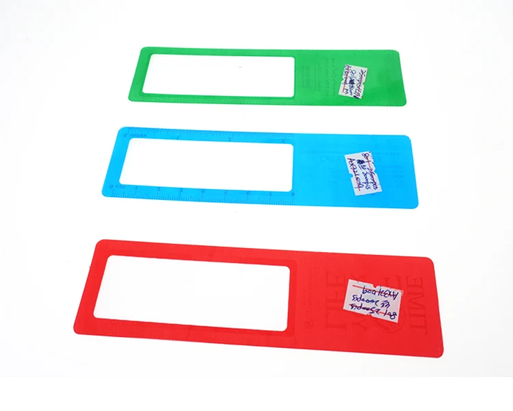 high quality magnifying bookmark,pvc bookmark flexible ruler