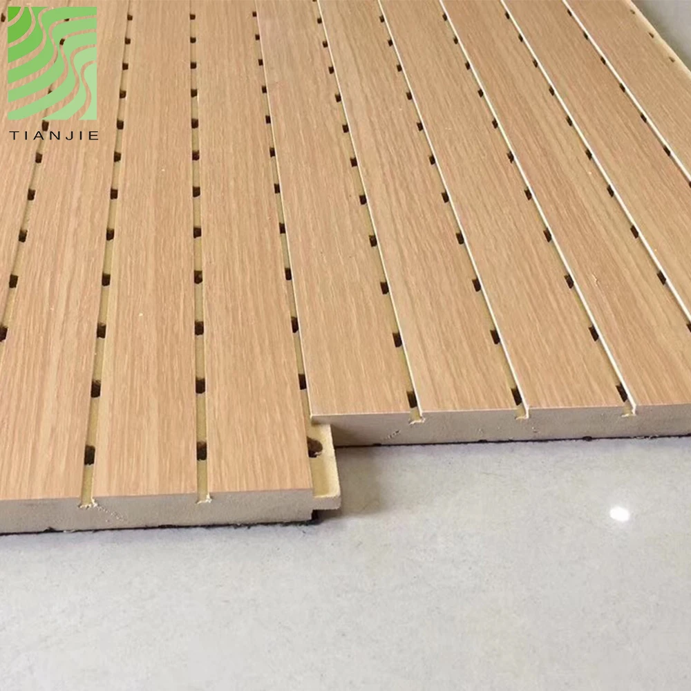 
Tianjie Acoustic panels Factory Gymnasium mdf grooved bamboo acoustic panels 