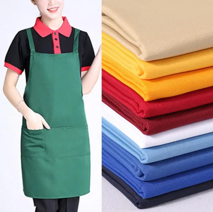 polyester twill fabric for kitchen apron waterproof antifouling anti-oil cooking apron fabric