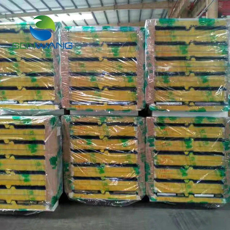  Низкая цена стеклянная гофрированная вата сэндвич-панель для склада