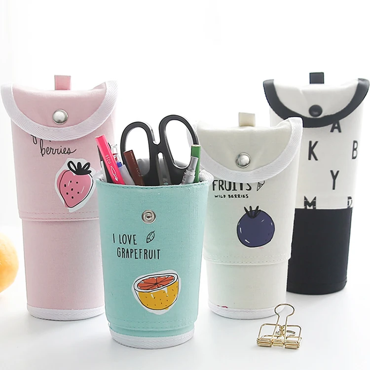 Женский креативный милый выдвижной холщовый школьный пенал сумка для