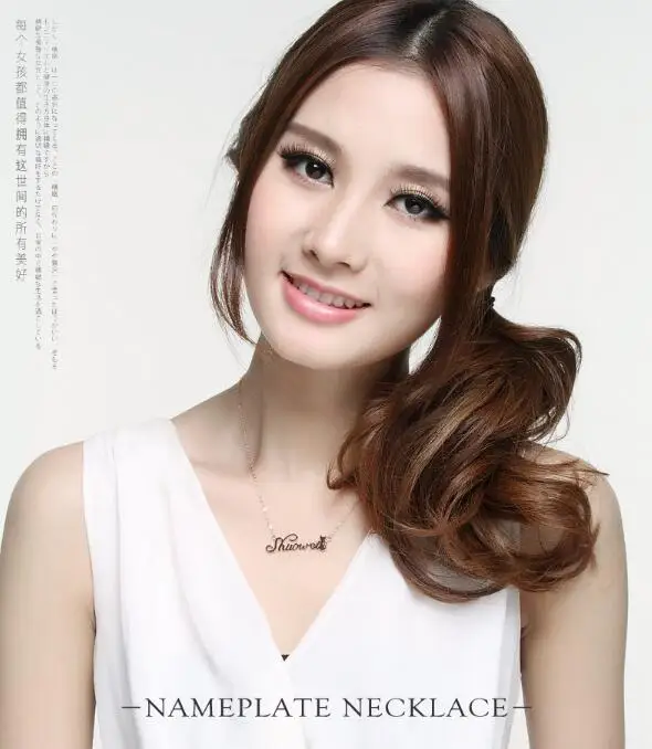 Christmas Gifts Souvenir Stainless Steel Personalized Custom Nameplate Necklace