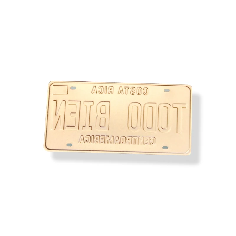 Cheap Customized Logo Embossed aluminum sign decorative License Plate for COSTA RICA