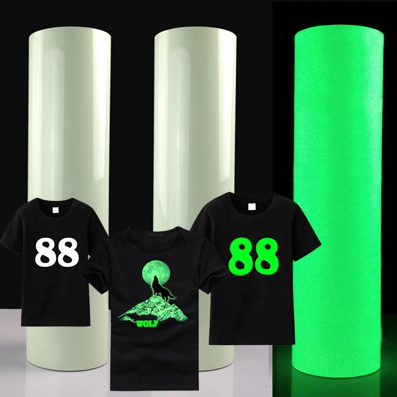 Glow in the dark  PU T-shirt  Heat Press sticker Vinyl  Luminous  T-shirt Transfer  Film