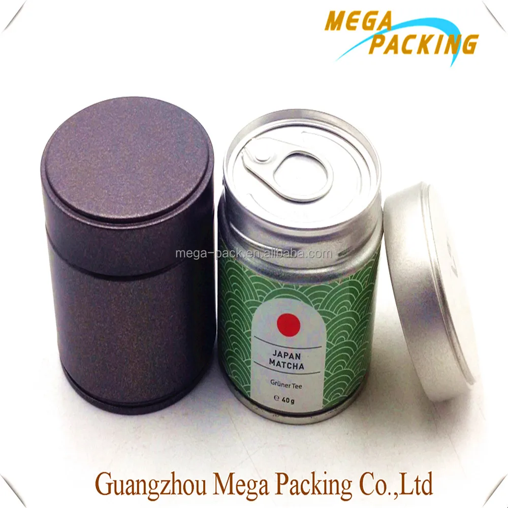 Tiny Metal Box Round Shape Airtight Lid Tin Case for Coffee Powder