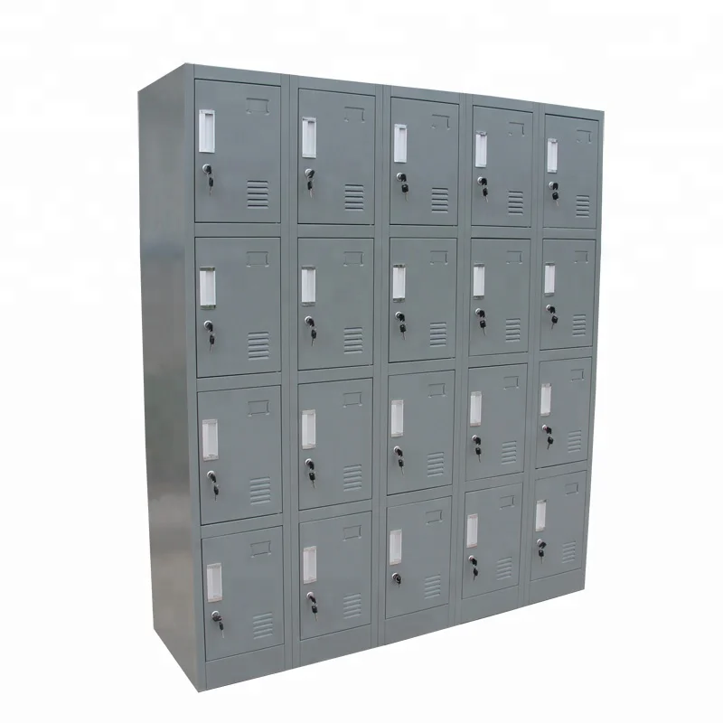 20 Door Metallic horizontal metal sports electronic gym school small metal locker