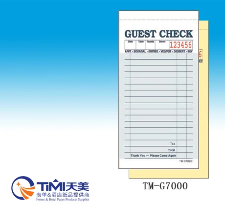 2024 CT-G7000 Guest check, notebooks and memo pads