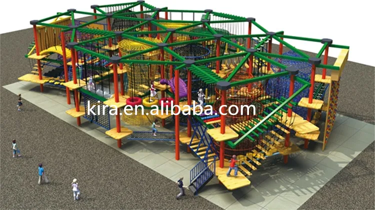 Kids Indoor Playground Ropes Course High Quality Rope Course Obstacle Course For Sale