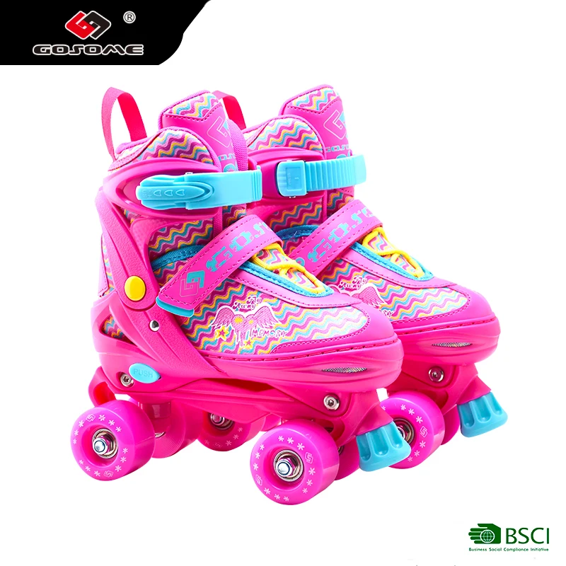 GOSOME 4 wheels retractable quad skate and skateshoes and rollerskates for kids