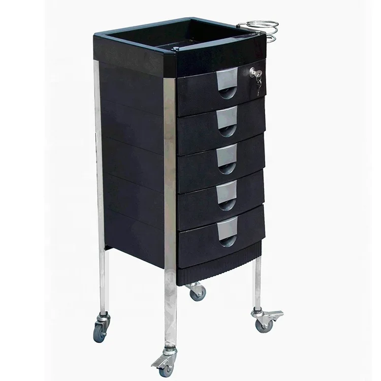 
Modern style beauty salon trolley cart with lock 