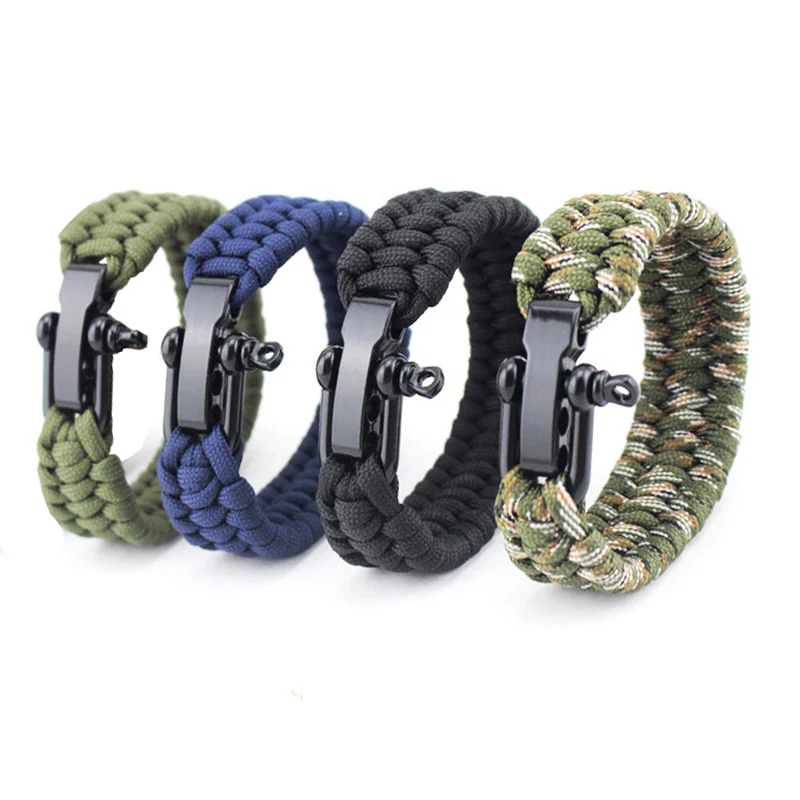 Waterproof Outdoor survival tools handmade Paracord Bracelet for camping survival Climbing,