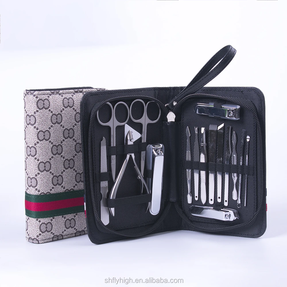 16 pcs manicure set manicure kit pedicure kit in PU bag for men