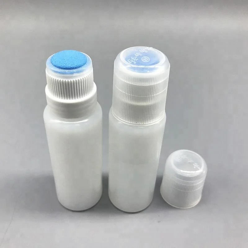 Medical 50ml plastic sponge tip non-woven foam hair cosmetic applicator bottle