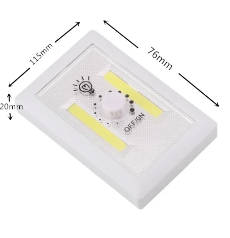 Hot selling Wall Mounted Cordless COB Switch Light Emergency Lamp Adjustable brightness night work light