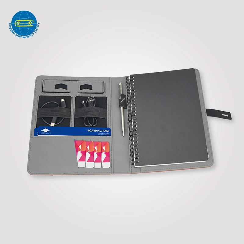 
2018 New Items Wireless Charging Notebook With Power Bank 