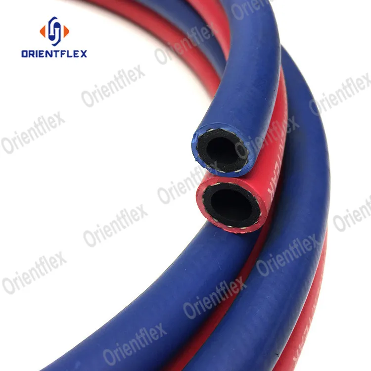 
Braided oxygen acetylene gas twin line rubber welding hose 