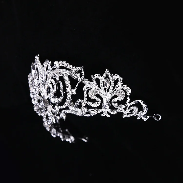 Bride Diamond Wedding Headband Hair Accessories Shiny Pageant Tiara Crown