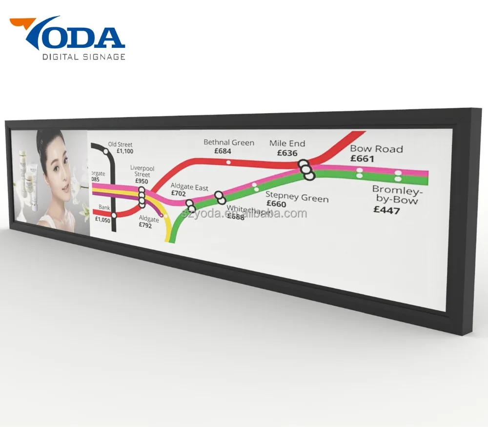 28.6 inch ultra wide lcd advertising display/bar lcd display/stretched lcd display