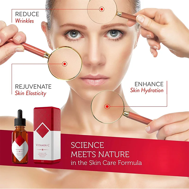 Private Label Skin Care Glow Aloe Vera 5 In 1 Face Serum Beauty Products Acne-aid Pure Vitamin C Brightening Face Serum